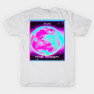 The Moon Tarot Card Vaporwave T-Shirt